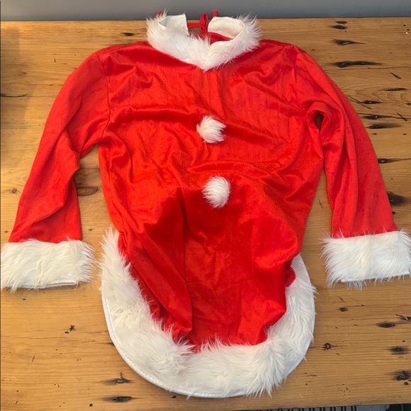 Grinch Costume Mask Dress Fur Gloves Tights Adult Small/Medium - Picture 4 of 7